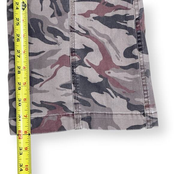Lei Vintage Y2K Womens Juniors Low Rise Camo Cargo Flare Pants Size 3 Drawstring - Picture 11 of 13